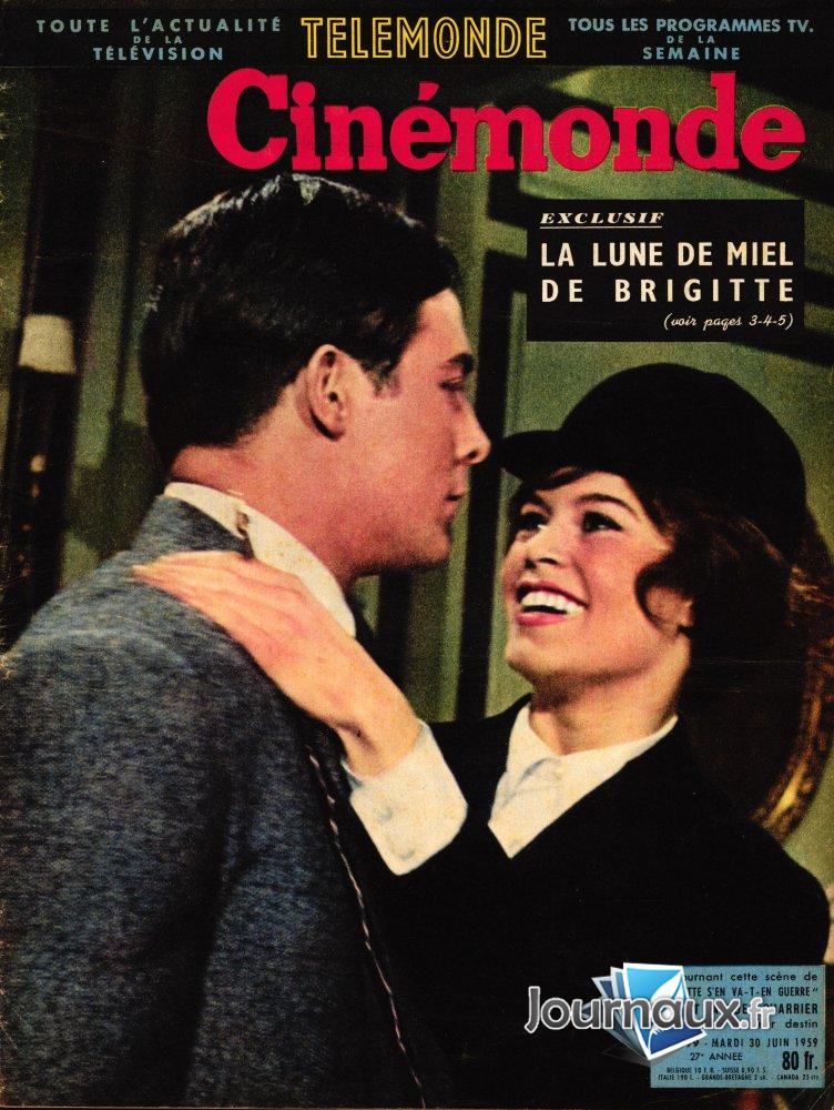 Ciné Monde du 30-06-1959 Brigitte Bardot 