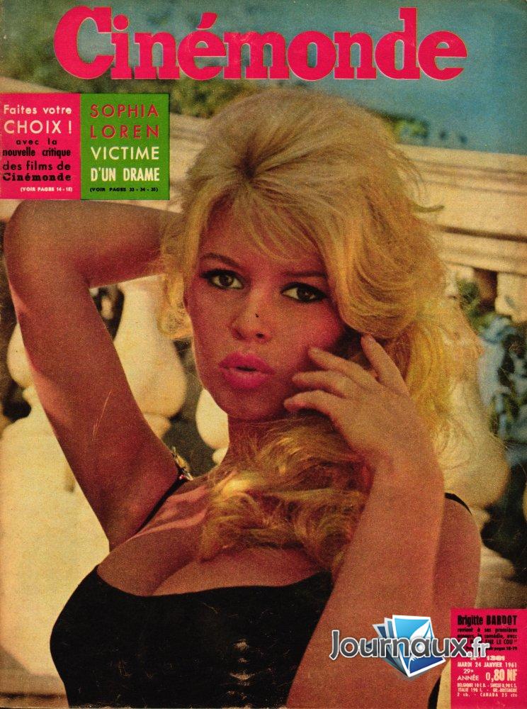Ciné Monde du 24-01-1961 Brigitte Bardot 
