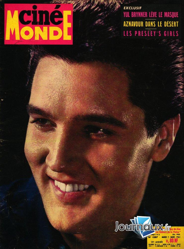 Ciné Monde du 07 03 1961 Elvis Presley 