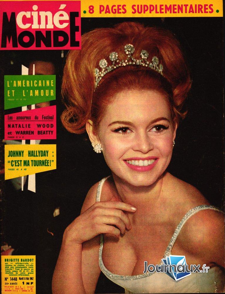 Ciné Monde du 08-05-1962 Brigitte Bardot 