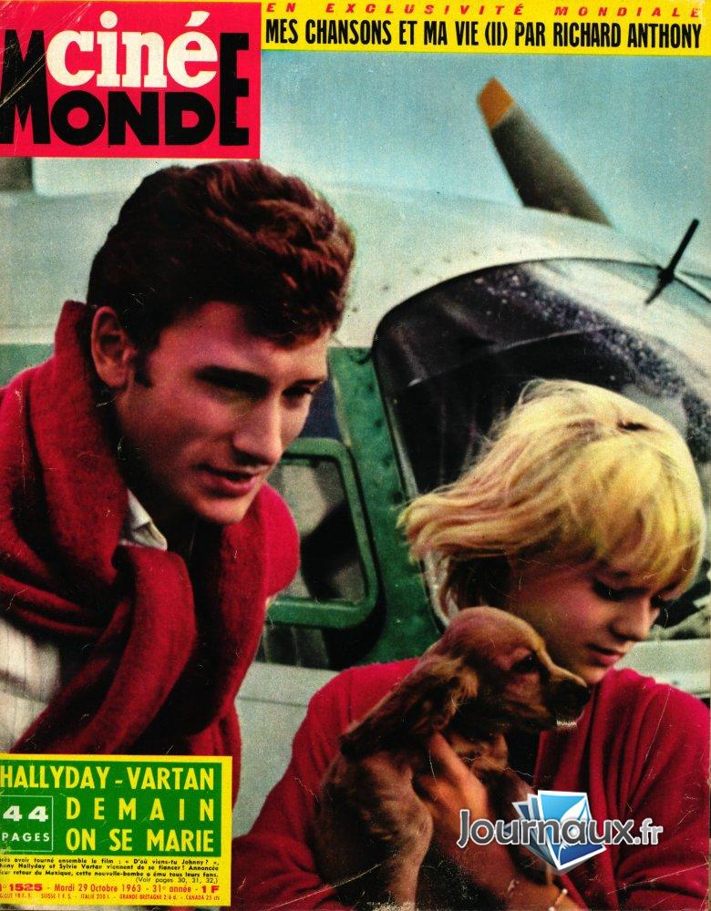 Ciné Monde du 29 10 1963 Johnny Vartan