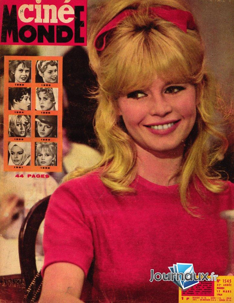 Ciné Monde du 17-03-1964 Brigitte Bardot 