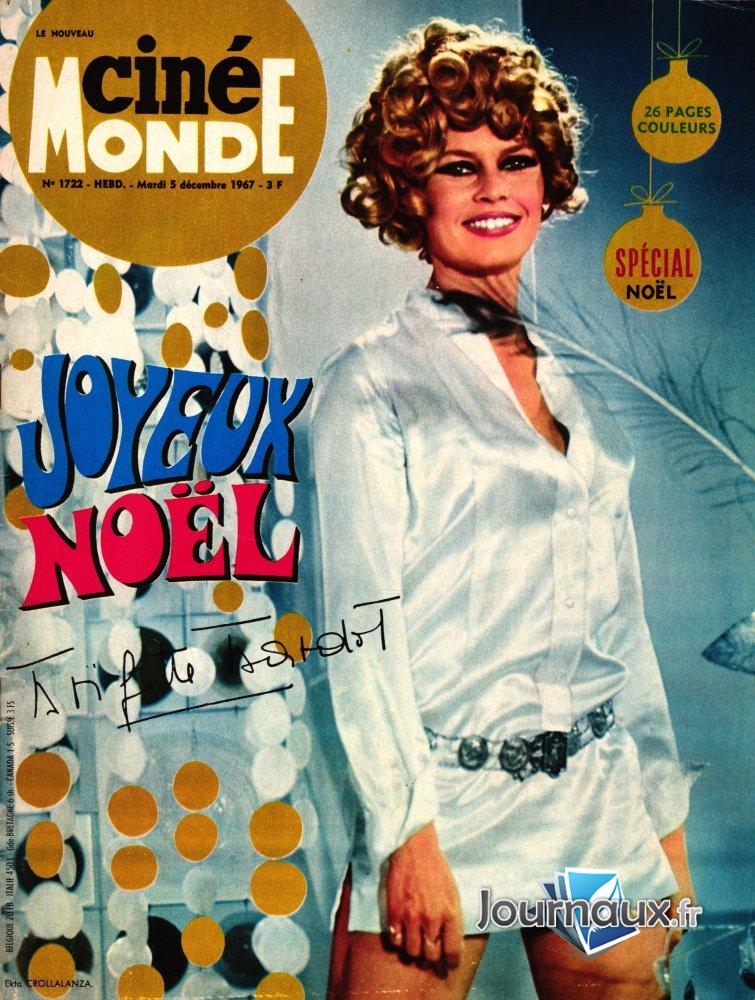 Ciné Monde du 05-12-1967 Brigitte Bardot 