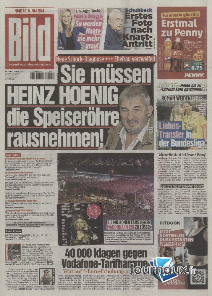 Bild Zeitung - 4 octobre 2022