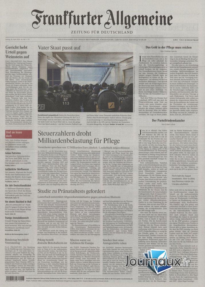Frankfurter Allgemeine - 4 octobre 2022