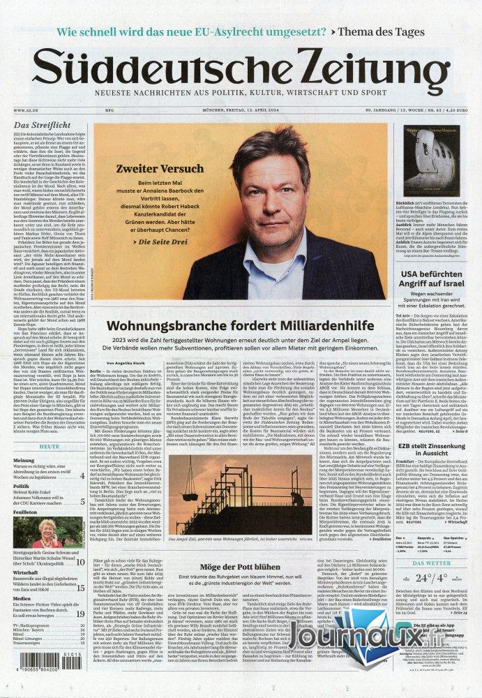 Süddeutsche Zeitung Vendredi 12 Aout