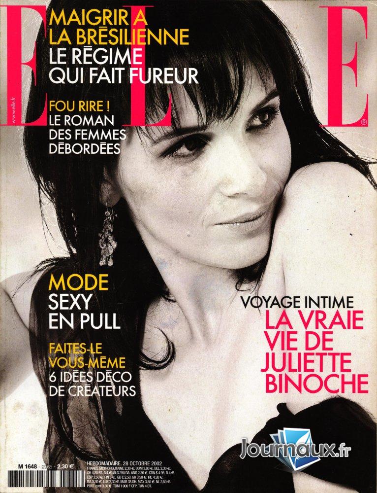 Elle du 28-10-2002 Juliette Binoche n° 2965 2023-04-27