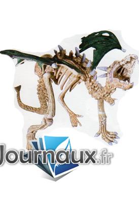 Dragon squelette vert