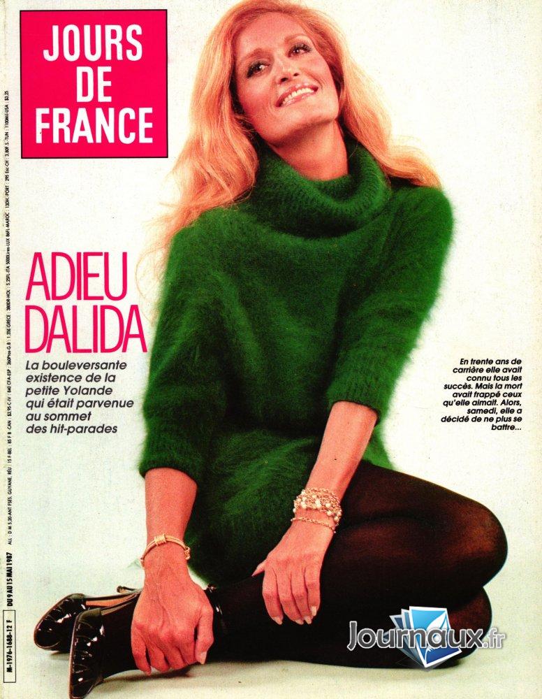 Jours de France du 09-05-1987 Dalida  n° 1688 2023-02-03