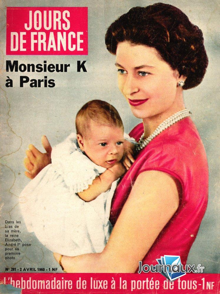 Jours de France du 2 Avril 1960 Elizabeth II n° 281 2022-03-19