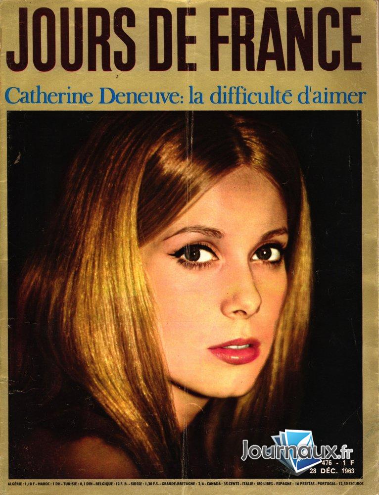 Jours de France du 28 Décembre 1963 Catherine Deneuve n° 476 2022-03-19