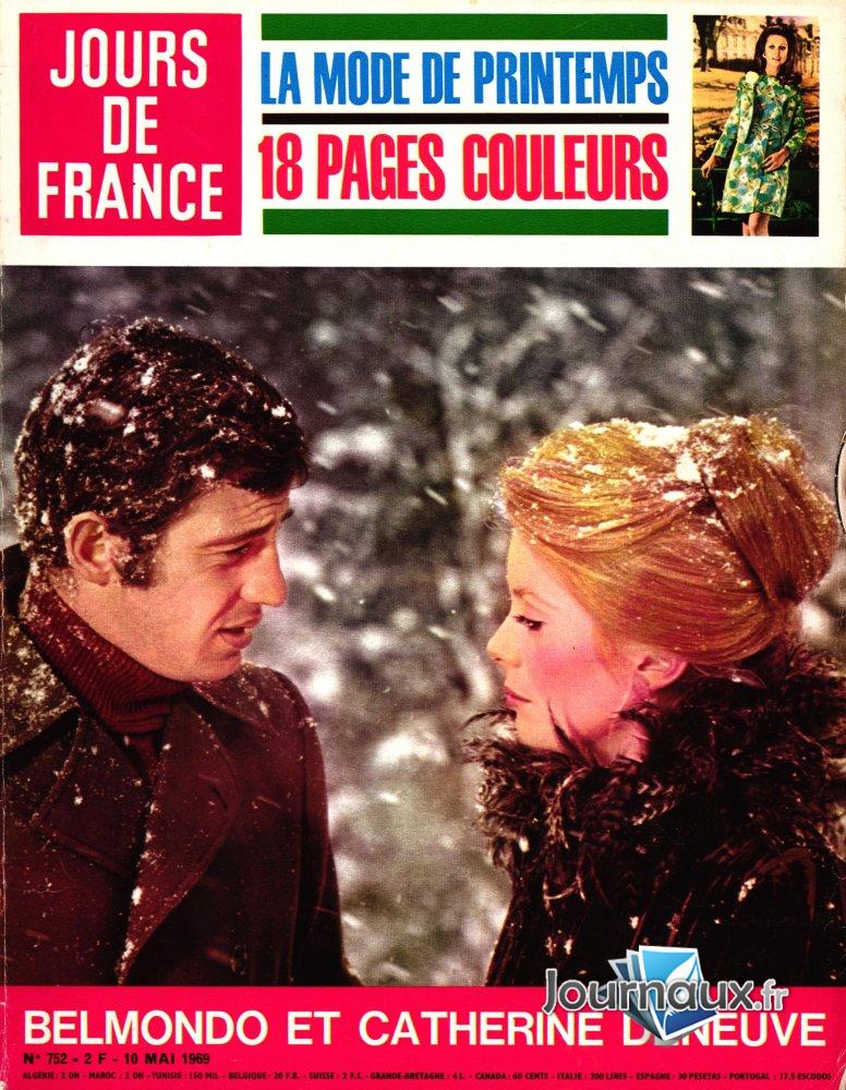 Jours de France du 10 05 1969 Belmondo Deneuve 