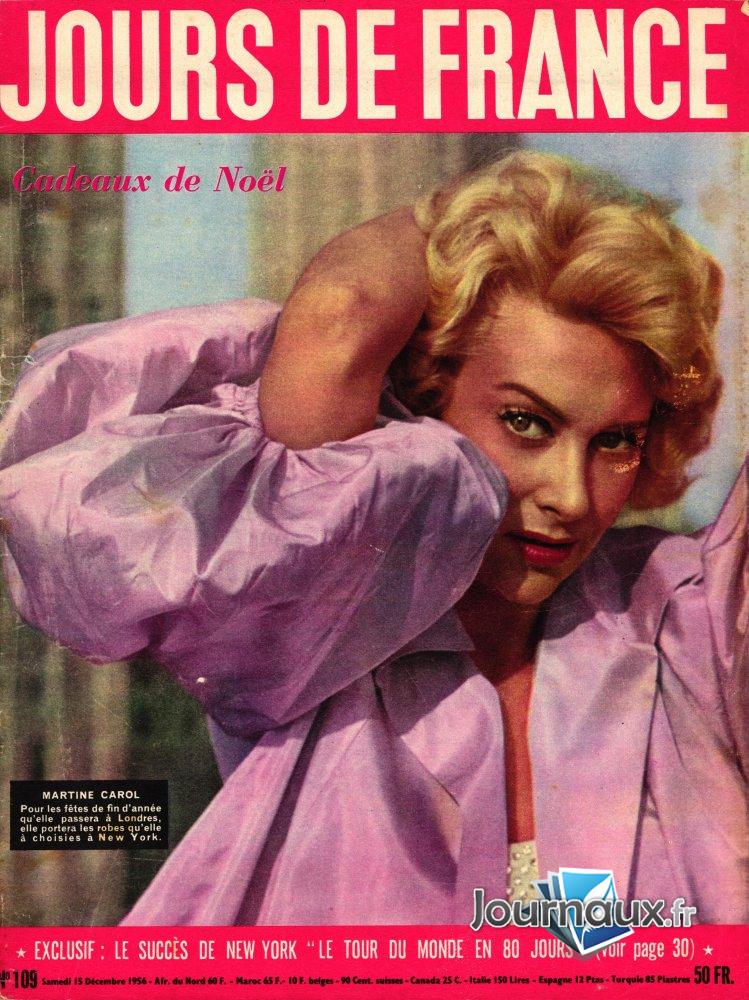 Jours de France du 15 décembre 1956 - Martine Carol  n° 109 2024-12-26