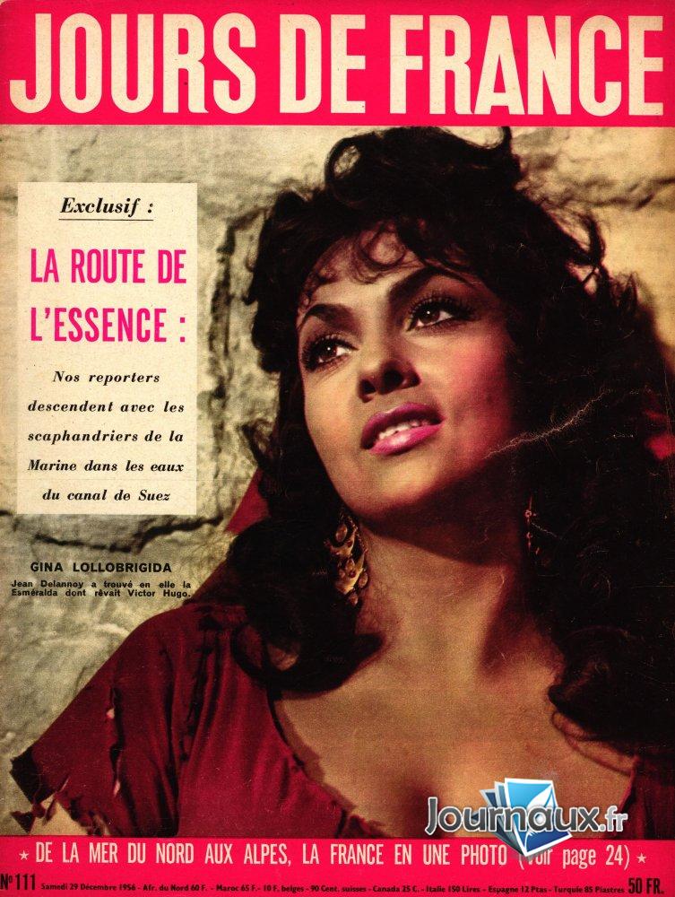 Jours de France du 29 Décembre 1956 - Gina Lollobrigida  n° 111 2024-12-26