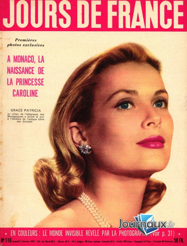 Jours de France du 2 Février 1957 - La princesse Caroline  n° 116 2024-12-23