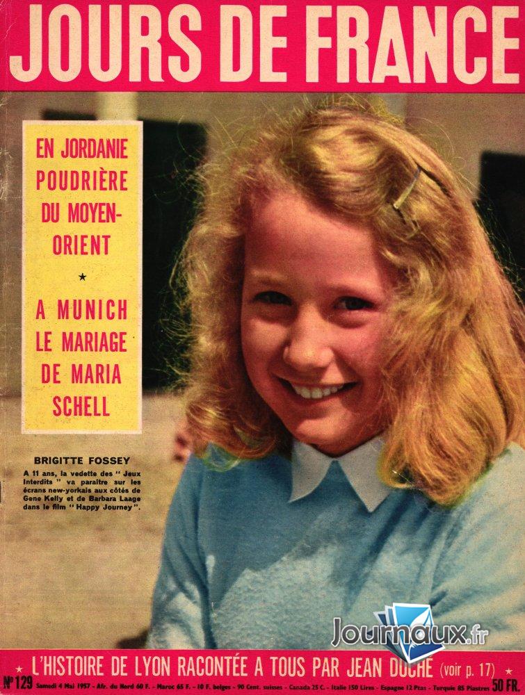 Jours de France du 4 Mai 1957 - Brigitte Fossey n° 129 2024-12-27