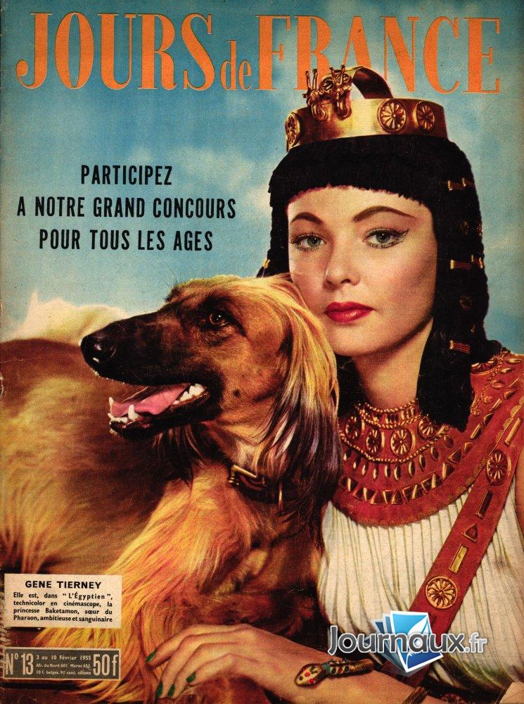 Jours de France du 3 au 10 Février 1955 - Gene Tierney n° 13 2024-12-24