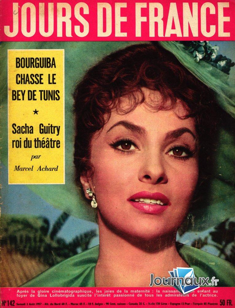 Jours de France du 3 Août 1957 - Gina Lollobrigida  n° 142 2024-12-19
