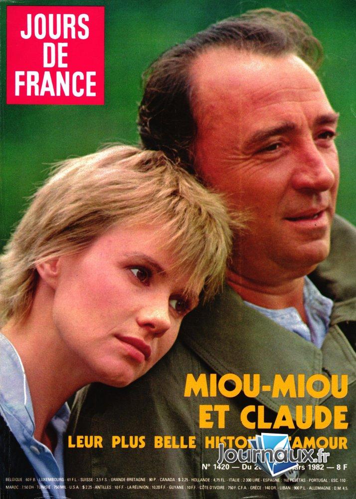 Jours de France du 20-03-1982 Miou-Miou et Claude Brasseur