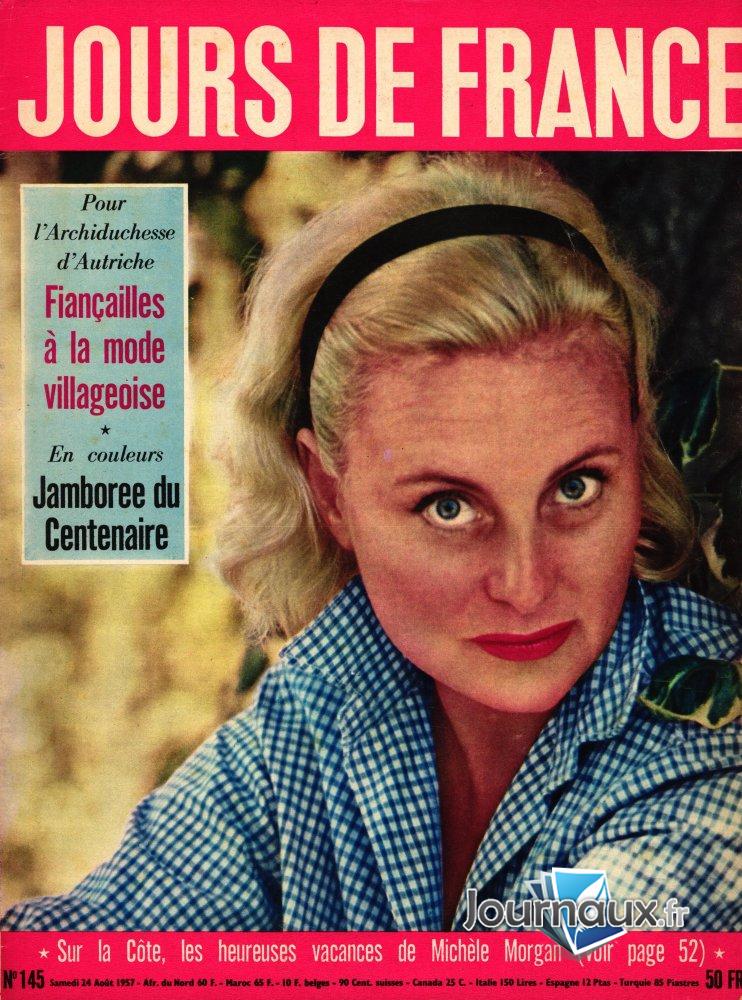 Jours de France du 24 Août 1957 - Michèle Morgan  n° 145 2024-12-20