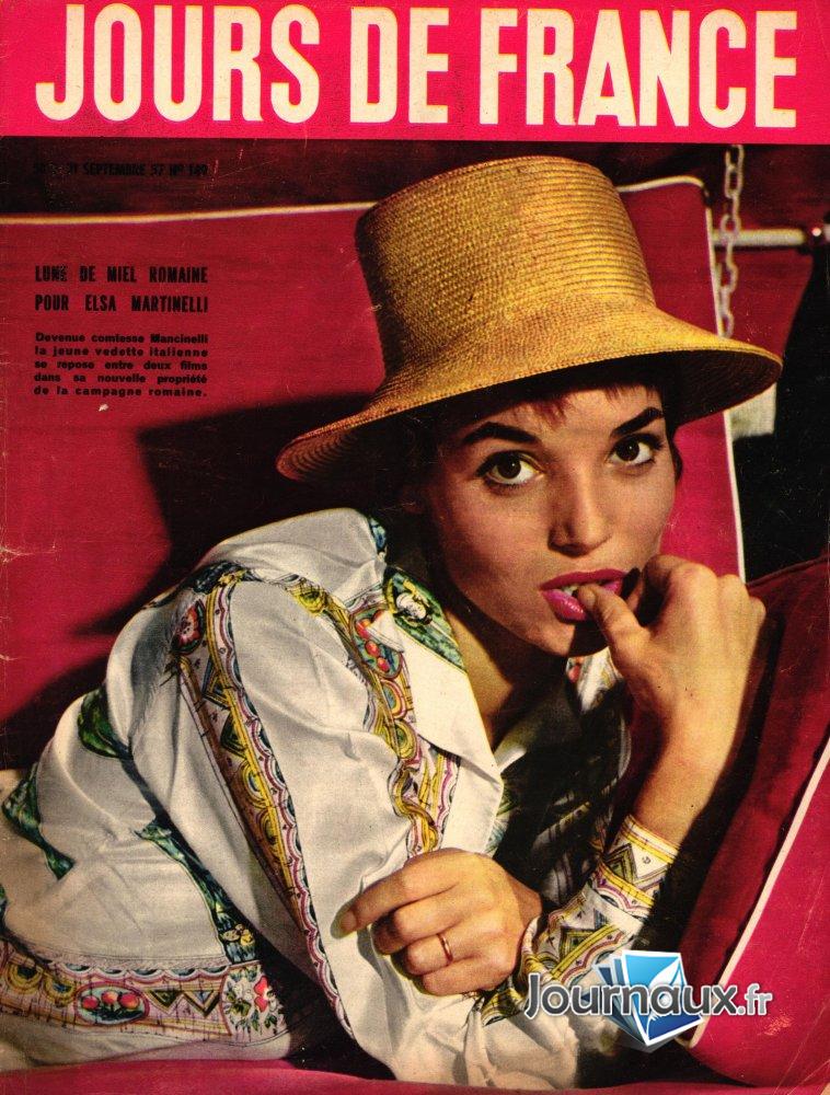 Jours de France du 21 Septembre 1957 - Elsa Martinelli n° 149 2024-12-14