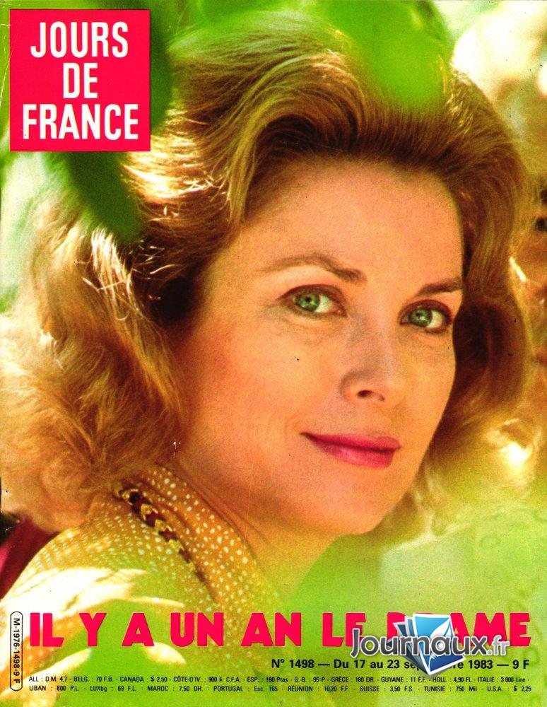 Jours de France du 17-09-1983 Princesse Grace