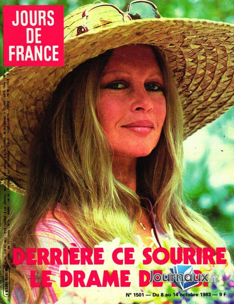 Jours de France du 8 au 14 octobre 1983 Brigitte Bardot