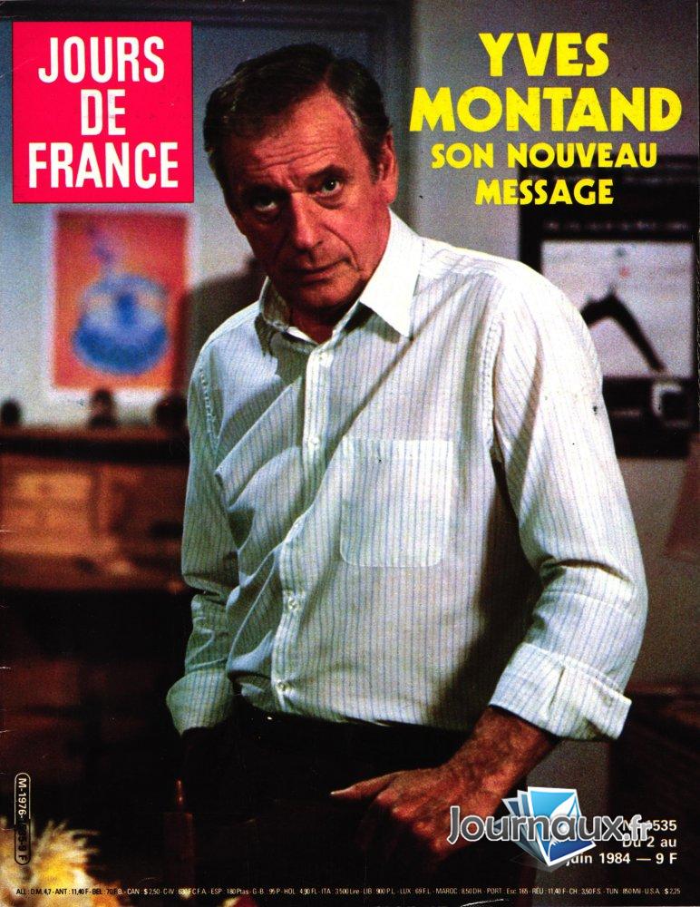 Jours de France du 08-06-1984 Yves Montand