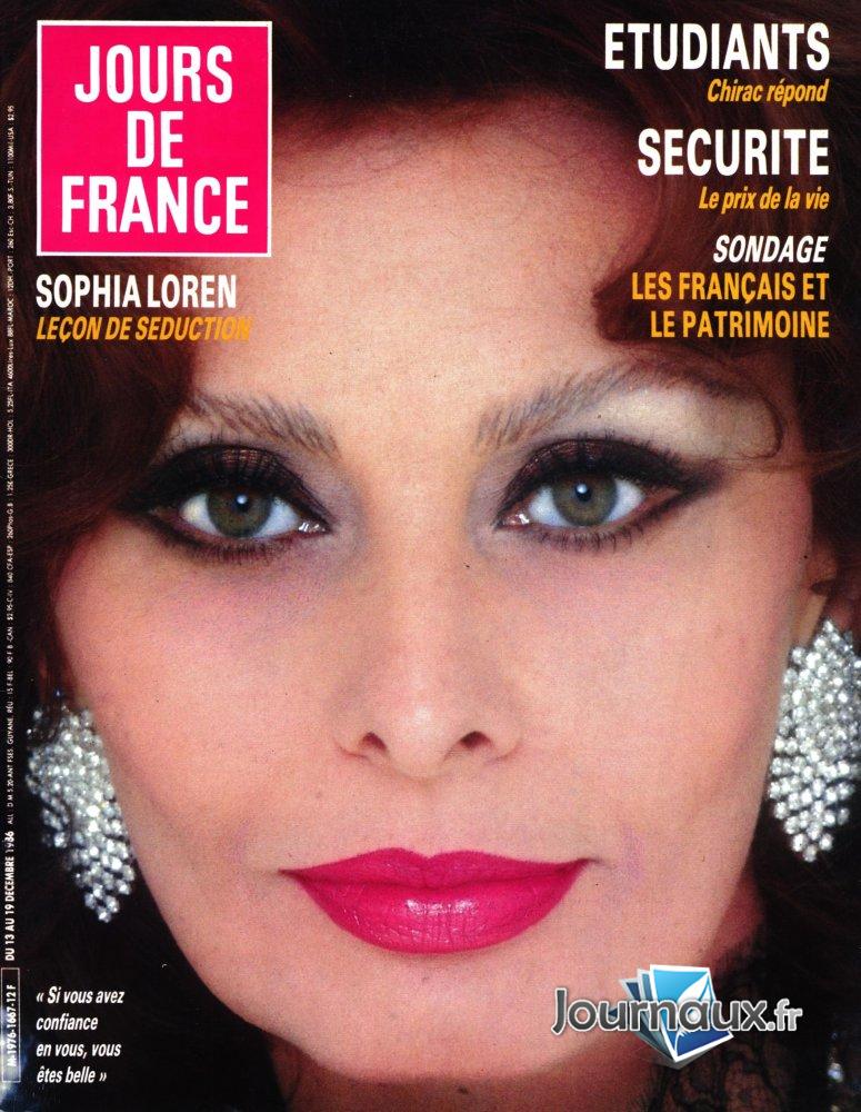 Jours de France du 13-12-1986 Sophia Loren