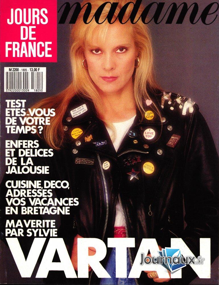 Jours de France du 07 Aout 1989 Sylvie Vartan 