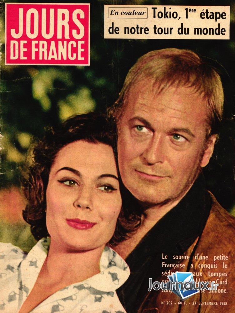 Jours de France du 27 Septembre 1958 - Curd Jurgens a épousé Simone  n° 202 2024-12-18