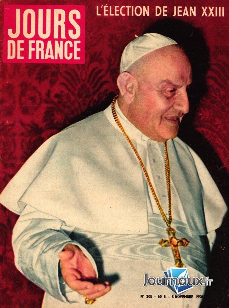 Jours de France du 8 Novembre 1958 - L'élection de Jean XXIII n° 208 2025-01-06