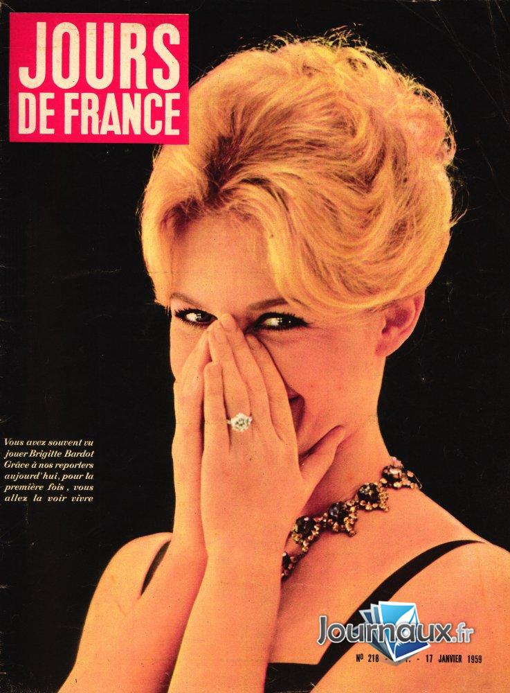 Jours de France du 17 Janvier 1959  - Brigitte Bardot  n° 218 2025-01-04