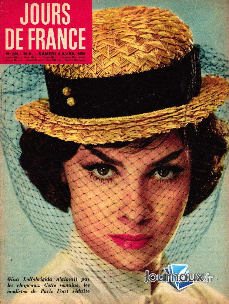 Jours de France du 4 Avril 1959  - Gina Lollobrigida  n° 229 2025-01-04