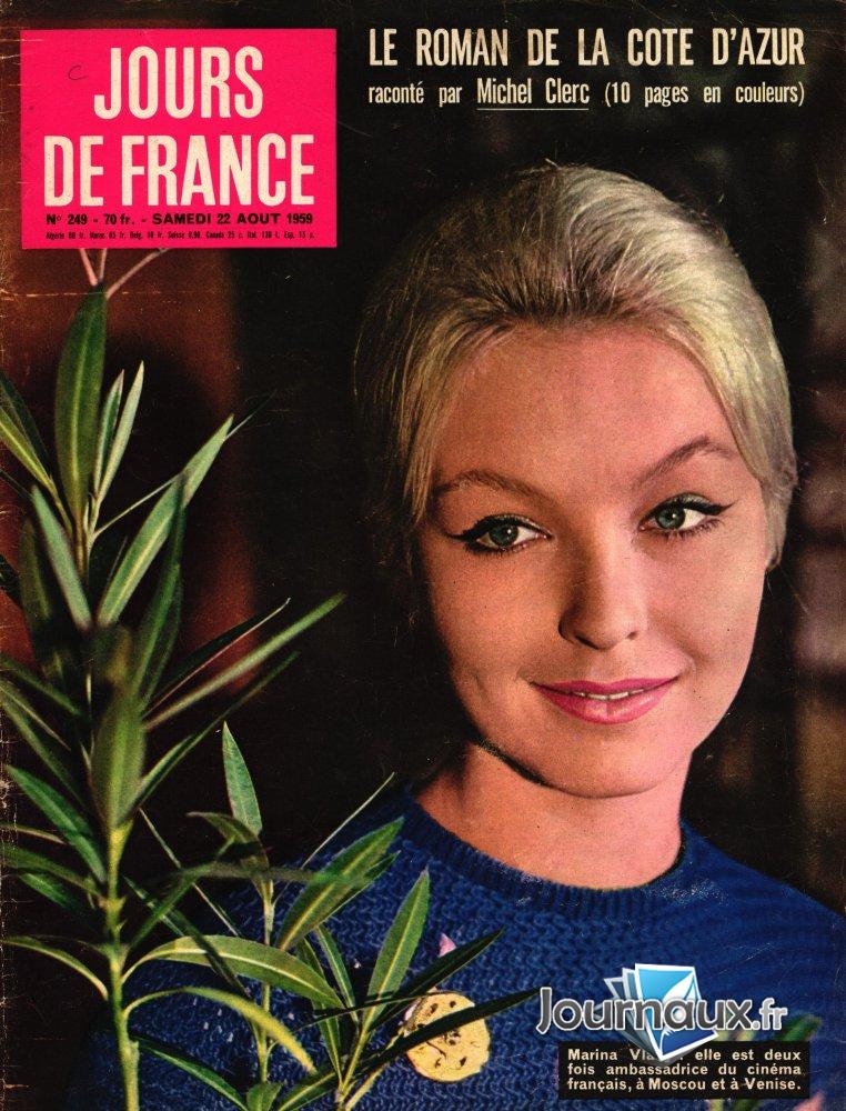 Jours de France du 22 Août 1959  - Marina Vlady  n° 249 2025-01-03