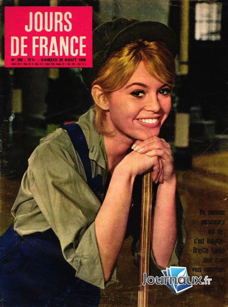 Jours de France du 29 Août 1959 - Brigitte Bardot  n° 250 2026-02-10