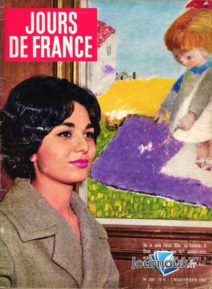 Jours de France du  7 Novembre 1959 - Farah Diba  n° 260 2025-02-26