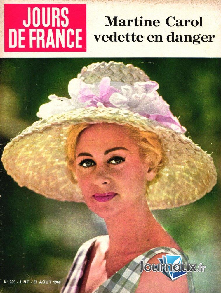 Jours de France du 27 Août 1960 - Martine Carol n° 302 2025-03-04
