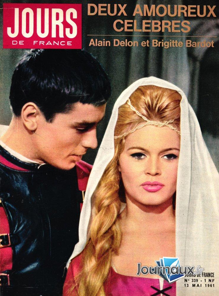 Jours de France du 13 Mai 1961 - Alain Delon et Brigitte Bardot  n° 339 2025-01-22
