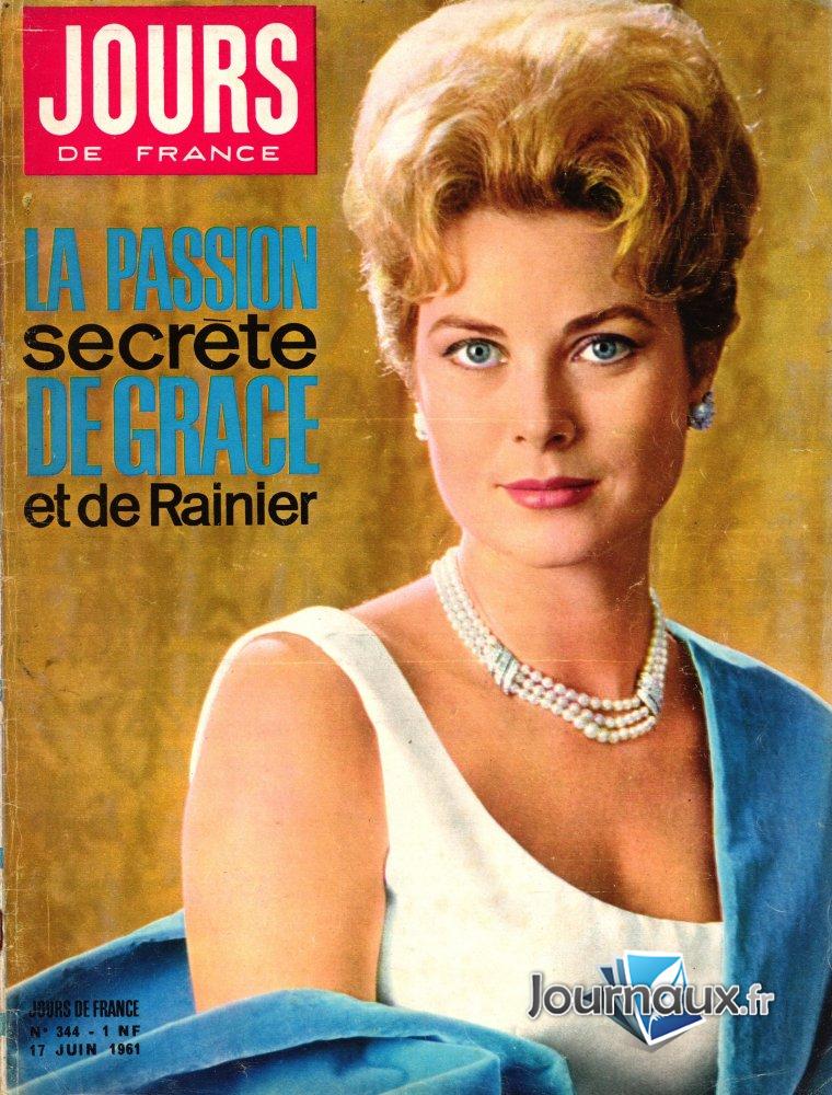 Jours de France du 17 Juin 1961 - La passion secrète de Grace et de Rainier  n° 344 2024-12-20