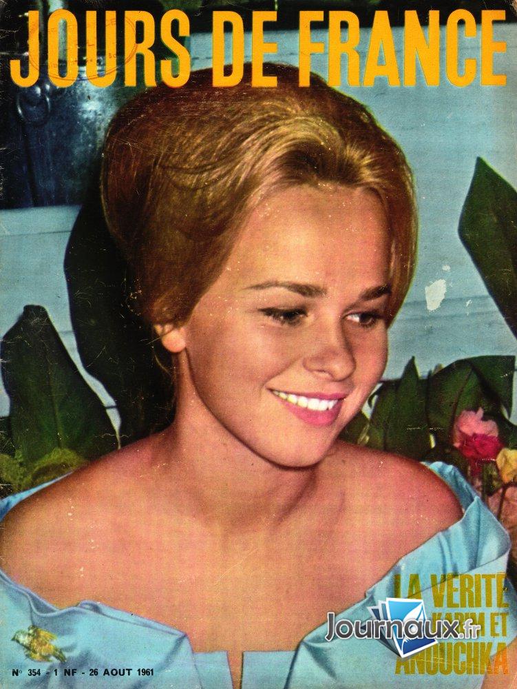 Jours de France du 26 Août 1961 - La vérité sur Karim et Anouchka  n° 354 2025-02-26