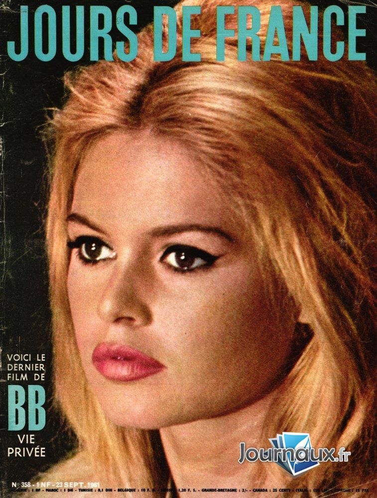 Jours de France du 23 Septembre 1961 - Brigitte Bardot  n° 358 2025-01-28