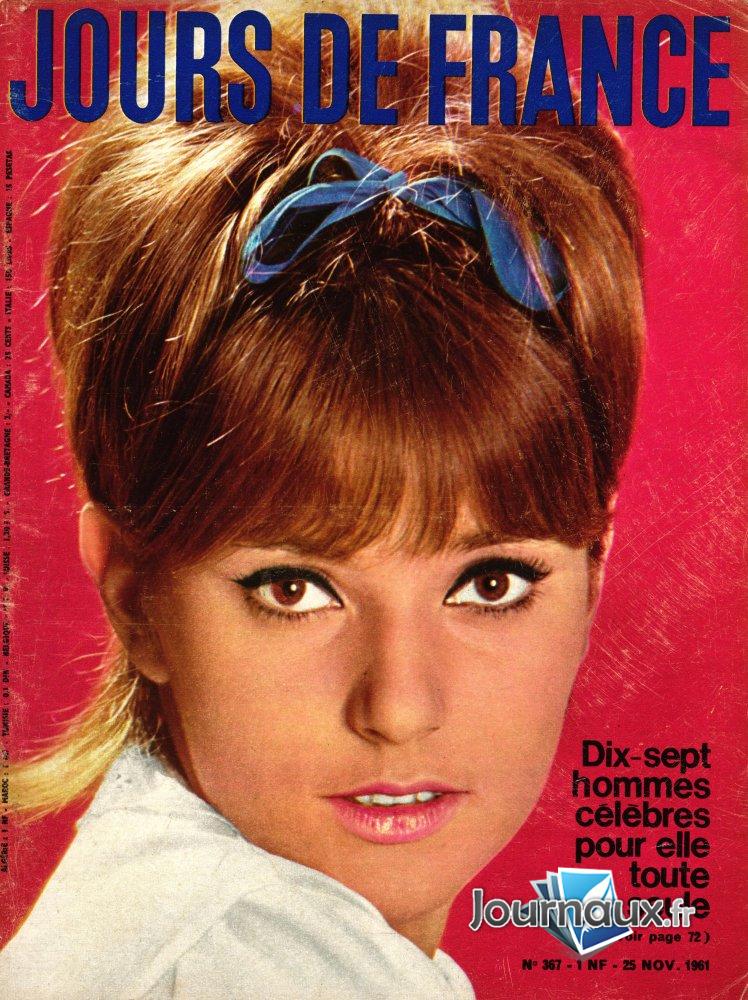 Jours de France du 25 Novembre 1961 - dix-sept hommes célèbres pour elle toute seule n° 367 2025-01-16