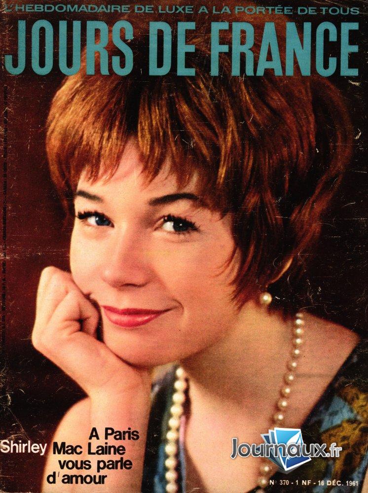 Jours de France du 16 Décembre 1961 - Shirley Mac Laine  n° 370 2025-01-16