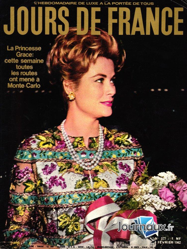 Jours de France du 3 Février 1962  - La Princesse Grace n° 377 2025-01-28
