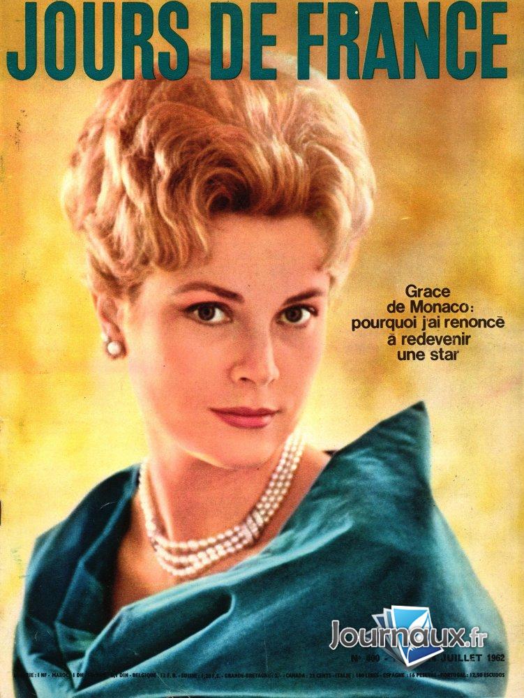 Jours de France du 14 Juillet 1962  - Grace de Monaco  n° 400 2025-01-17