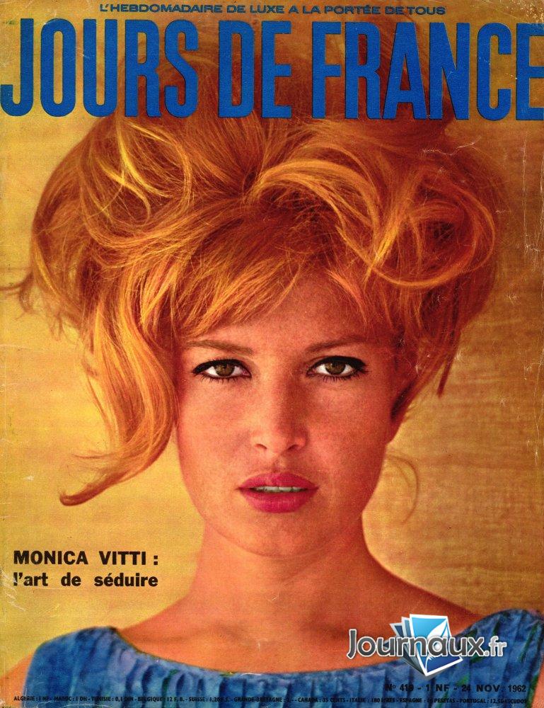 Jours de France du 24 Novembre 1962  - Monica Vitti   n° 419 2025-01-08