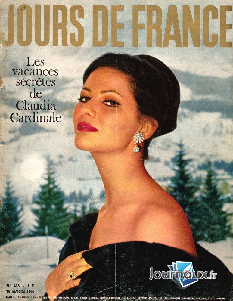 Jours de France du 16 Mars 1963 - Claudia Cardinale n° 435 2025-01-07