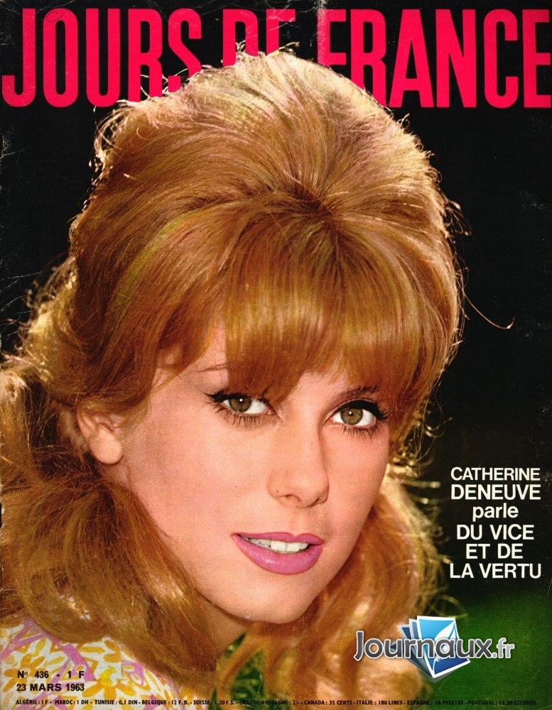 Jours de France du 23 Mars 1963 - Catherine Deneuve parle du vice et de la vertu  n° 436 2025-02-27