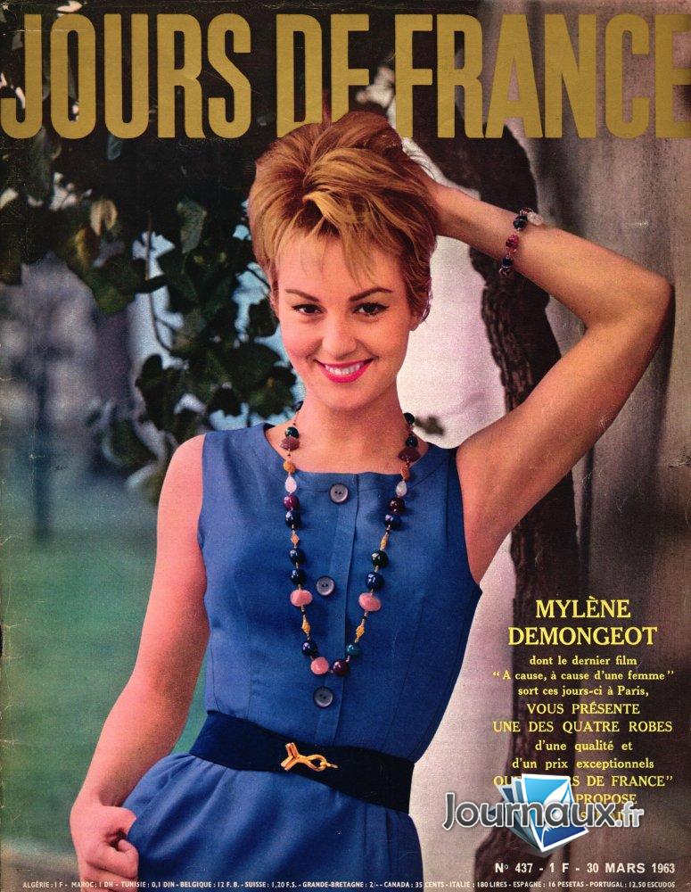 Jours de France du 30 Mars 1963 - Mylène Demongeot n° 437 2025-03-04